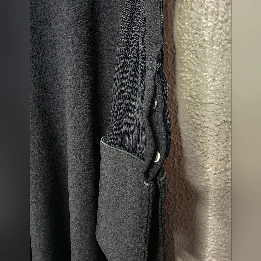 ELLERY Calabasas Zip Up Panel Long Sleeve Black Dress Size 14 - Picture 7 of 13